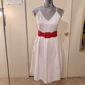 Pinup White Midi Dress